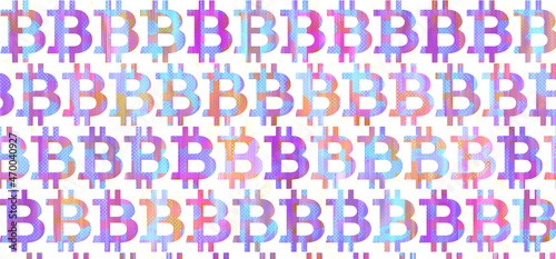 Abstract bitcoin pattern background image.