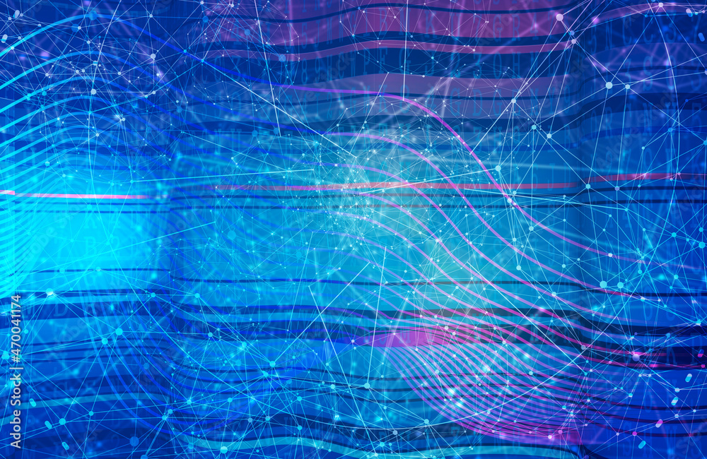 Geometry abstract background with stripes on waved surface Geometry abstract background with stripes on waved surface