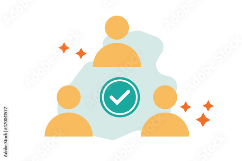 Assignment, Delegation, Delegating, Distribution Business Flat Line Filled Icon on white background for website, application, printing, document, poster design, etc. vector EPS10 photo