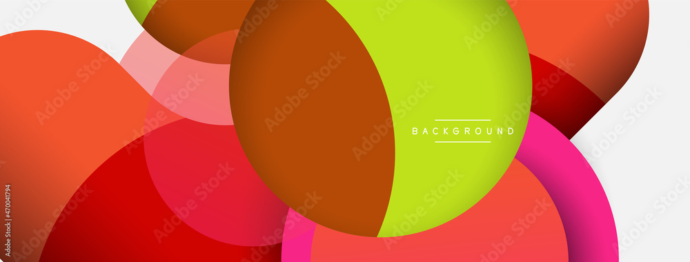 Circle and round shapes abstract background. Vector illustration for wallpaper banner background or landing page