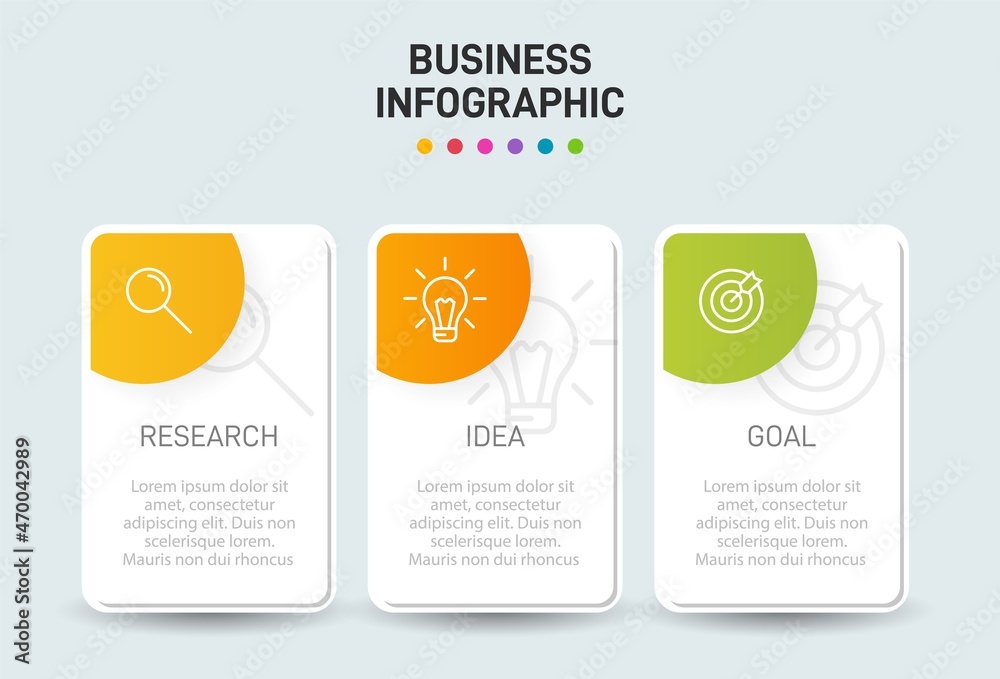 Concept of arrow business model with 3 successive steps. Three colorful graphic elements. Timeline design for brochure, presentation. Infographic design layout. Concept of arrow business model with 3 successive steps. Three colorful graphic elements. Timeline design for brochure, presentation. Infographic design layout.