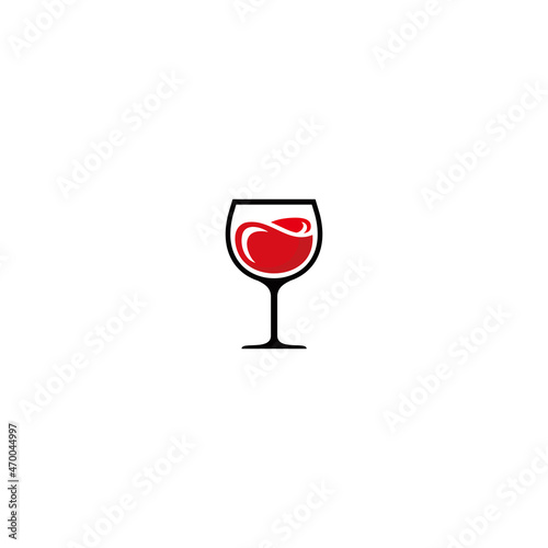 Wine simple flat icon vector illustration