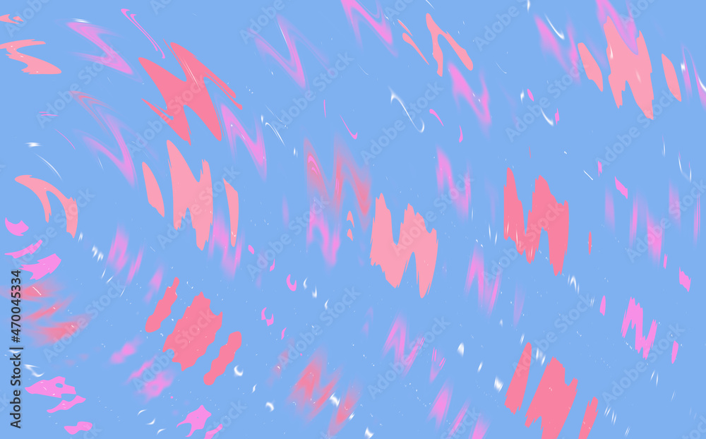Lots of pink on pastel blue for cute wallpapers.