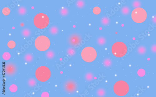 Pastel pink circles on blue for a cute background image.