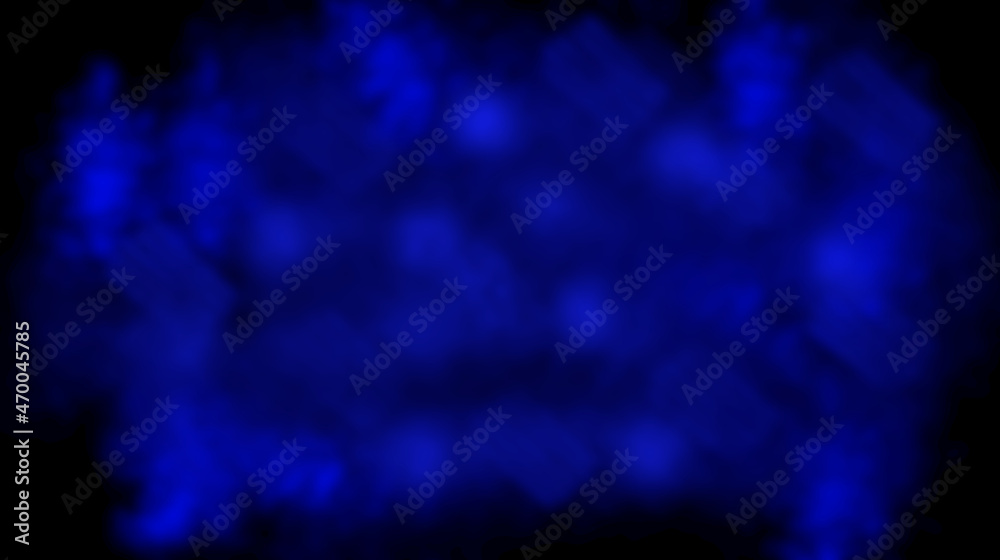 Blue light blur dark tones for abstract night background.