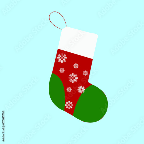 christmas sock isolated on white