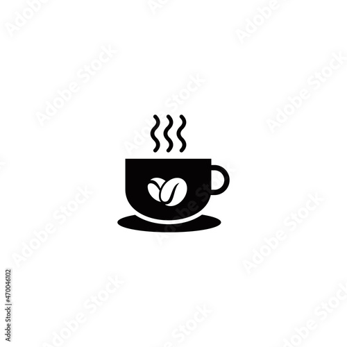 Coffee simple flat icon vector illustration