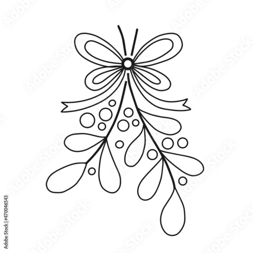 Mistletoe Branch coloring page.