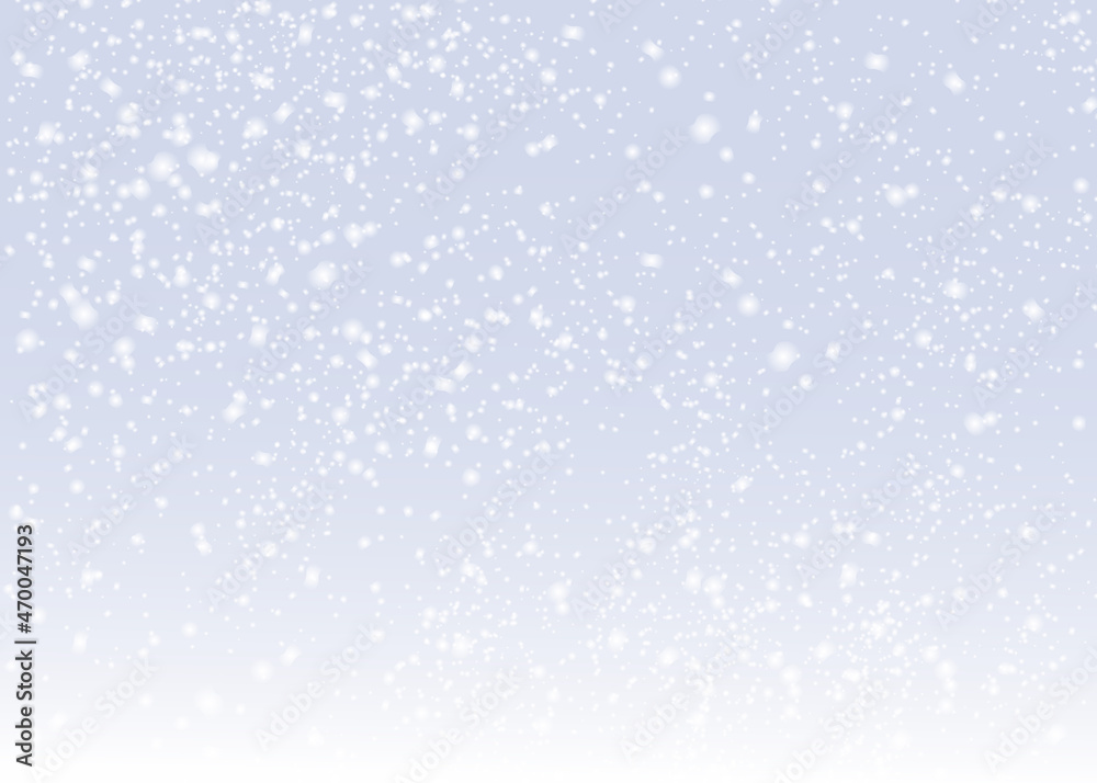 Vector snowfall isolated. Winter background. Snow overlay illustration.