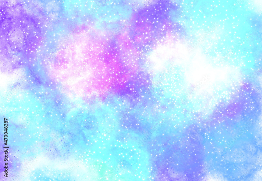 背景　背景素材　水彩　水彩画　壁紙　テクスチャ　グラデーション　ブラシ　ペイント　宇宙　星　星雲　雲