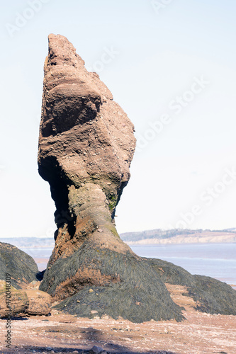 sea stacks are found in a few places along Fundy’s coastline, but are most famous in Albert County, New Brunswick at Hopewell Cape.