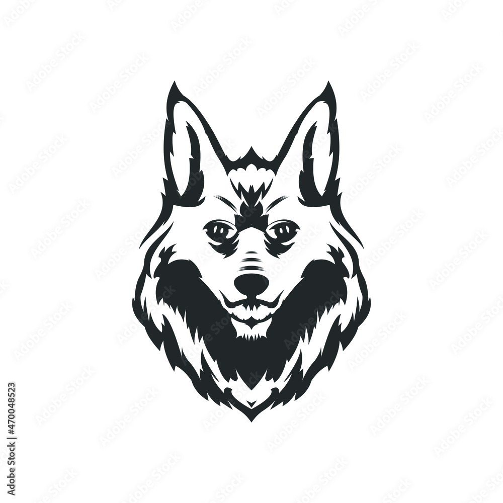 Wolf Mascot Logo Design Vector