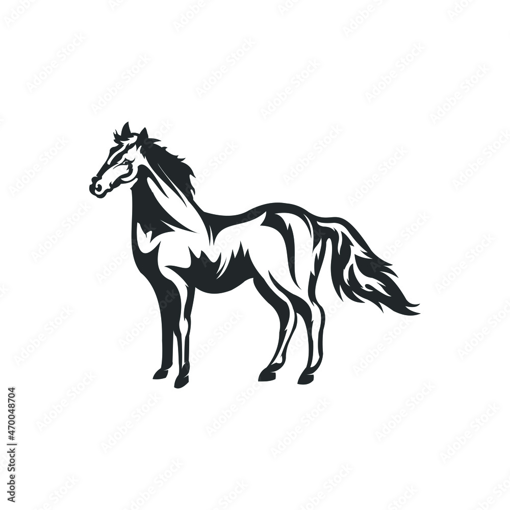 Obraz premium Horse Logo Design Vector