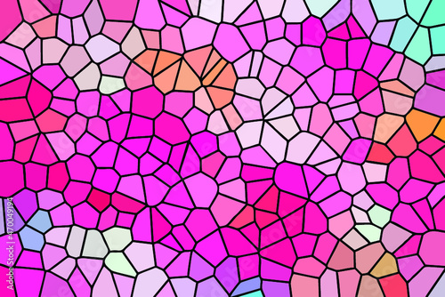 Multicolor Broken Stained Glass Background