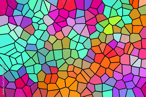 Multicolor Broken Stained Glass Background