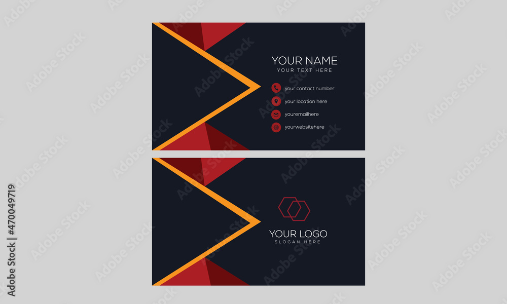 Naklejka premium stylish simple business card vector design template