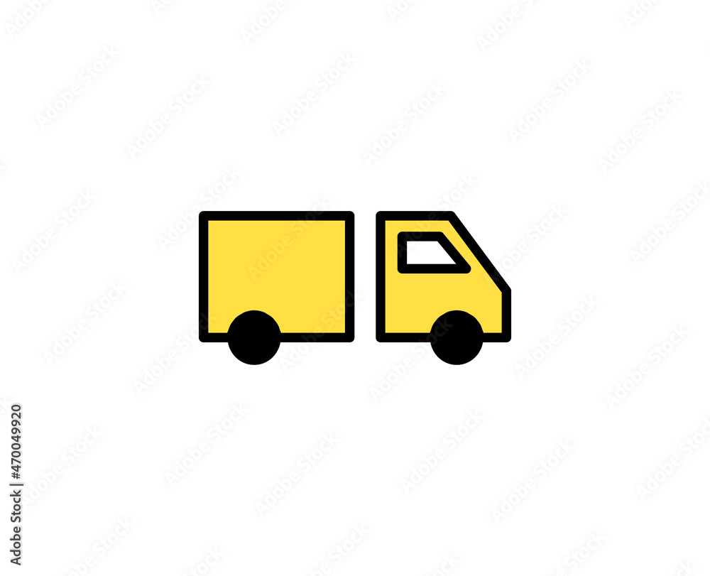 Delivery truck line icon. Vector symbol in trendy flat style on white background. Commerce sing for design. Delivery truck line icon. Vector symbol in trendy flat style on white background. Commerce sing for design.
