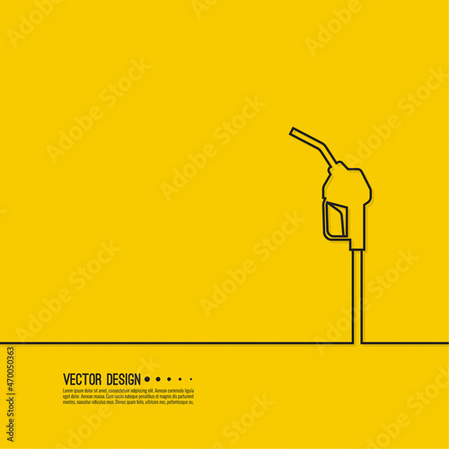Tableau sur toile Gasoline pump nozzle sign.