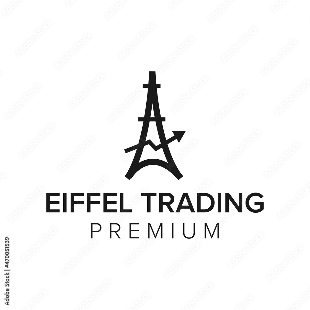 Eiffel trading logo icon vector template Eiffel trading logo icon vector template