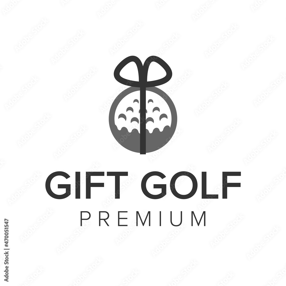 gift golf logo icon vector template gift golf logo icon vector template