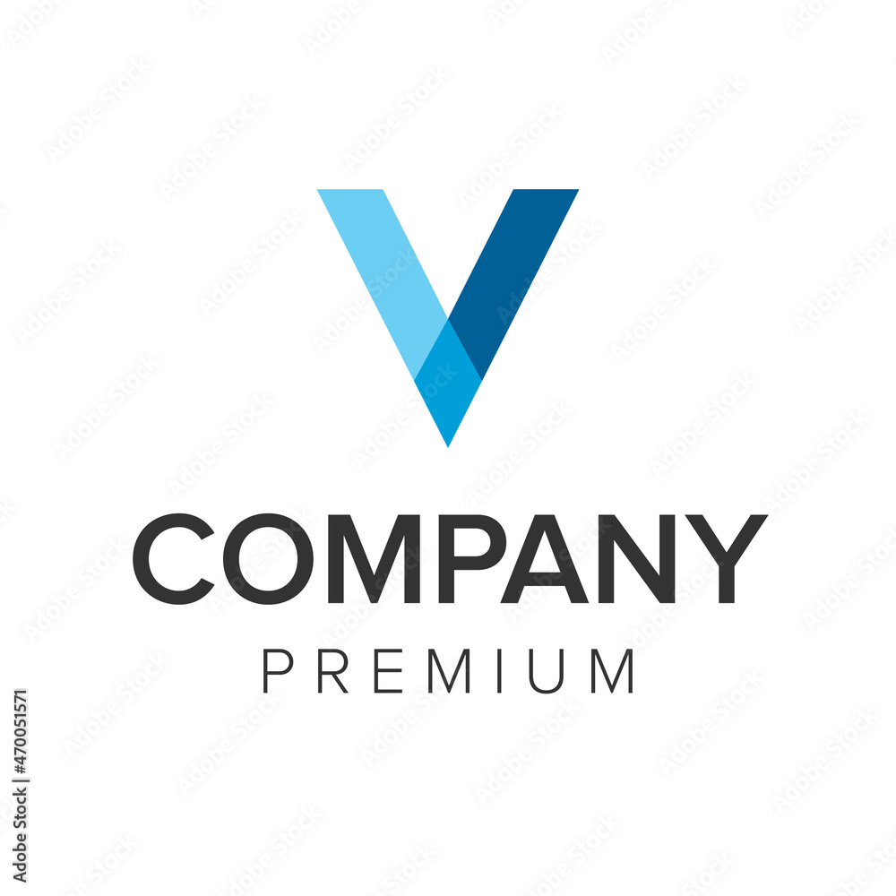 letter V blue logo icon vector template letter V blue logo icon vector template