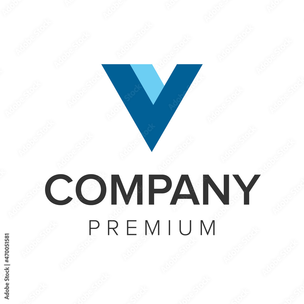 letter V blue logo icon vector template letter V blue logo icon vector template