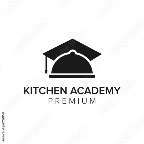 kitchen academy logo icon vector template