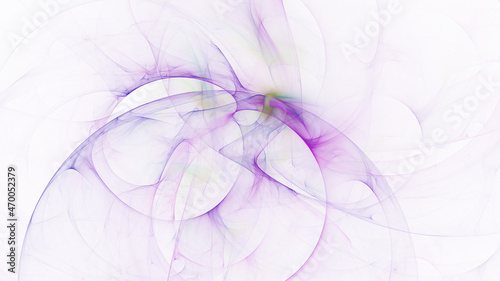 Abstract colorful violet shapes. Fantasy light background. Digital fractal art. 3d rendering.
