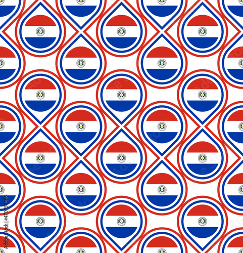 seamless pattern of paraguay flag. vector illustration
