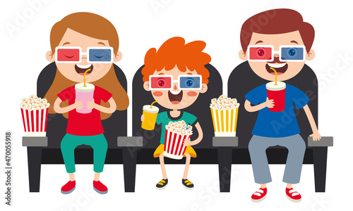 Cinema Concept With Cartoon Character