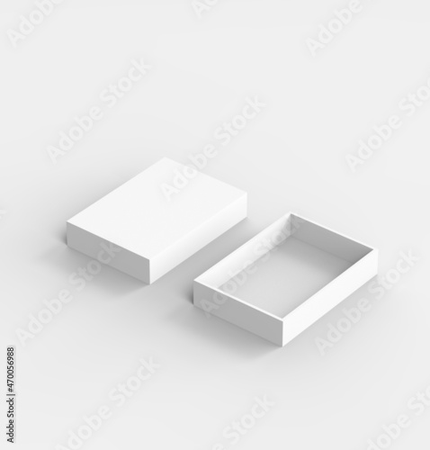 empty white box mock-up template for branding design marketing packaging 