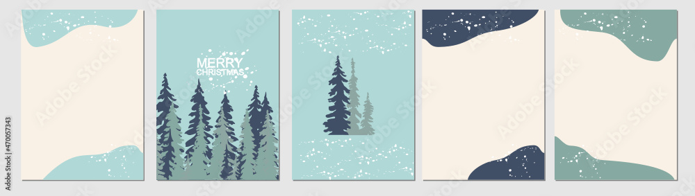 trees, christmas, forest, spruce, herringbone, new year, winter, deer, holiday, tree, card, animal, postcard, advertising, antlers, fairy tale, snow, congratulations, triangle, minimalism, turquoise, 