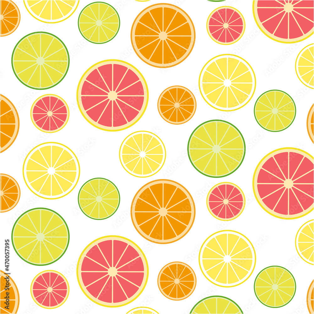 柑橘類のパターンのイラスト