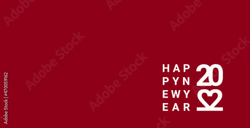 Christmas greetings minimalist card typography. Simple design new year 2022 card vector. 