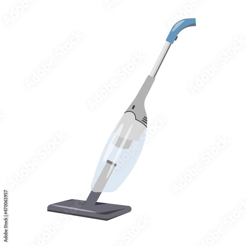 Vector Cartoon style illustration of a vertical Vacuum Cleaner. Isolated on white background.