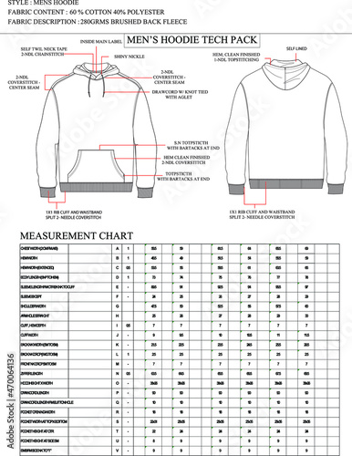 hoodie techpack