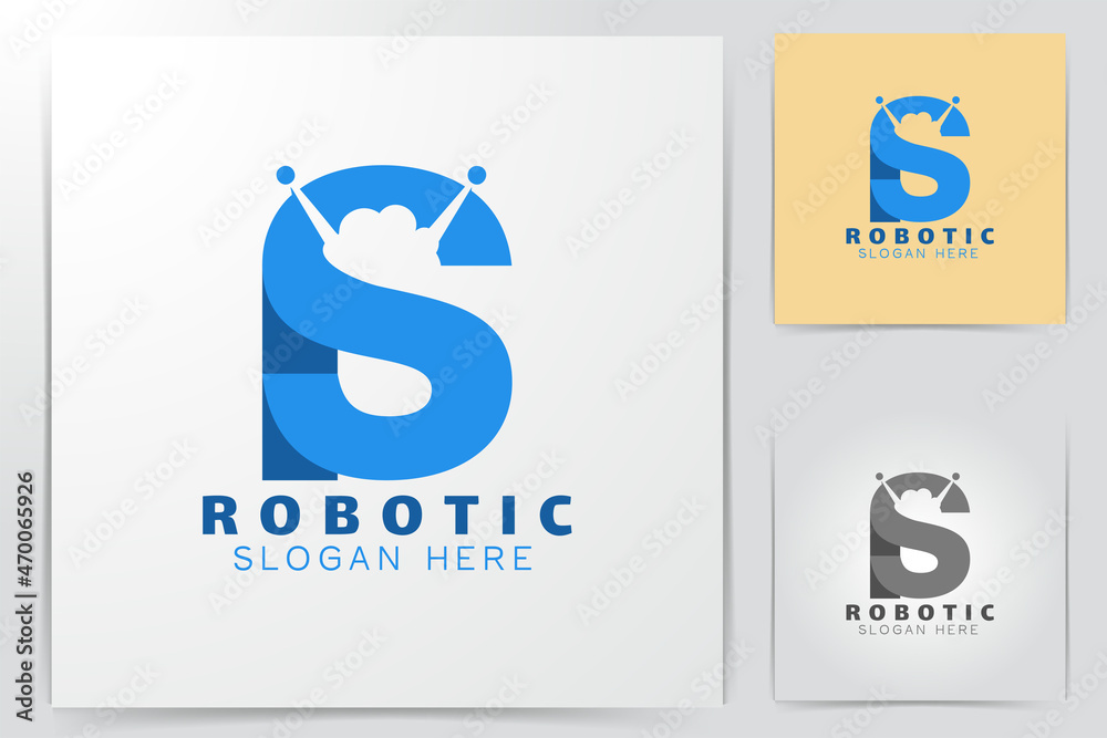 Robotic Letter R Initial letter r s Modern Robotic Logo Ideas. Inspiration logo design ...