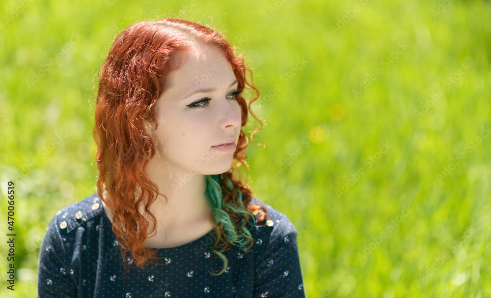 Portrait of a beautiful redhead girl. Portrait of a beautiful redhead girl.