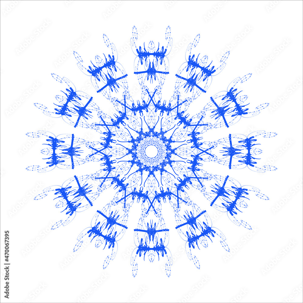 abstract blue snowflake abstract blue snowflake