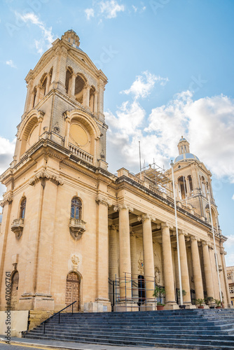 View at the Church of Christ the King in the streets of Paola - Malta