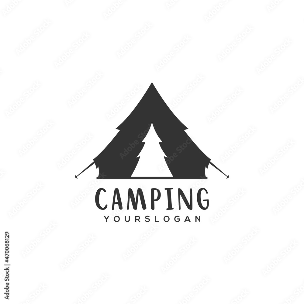 Fototapeta premium camping logo design vector