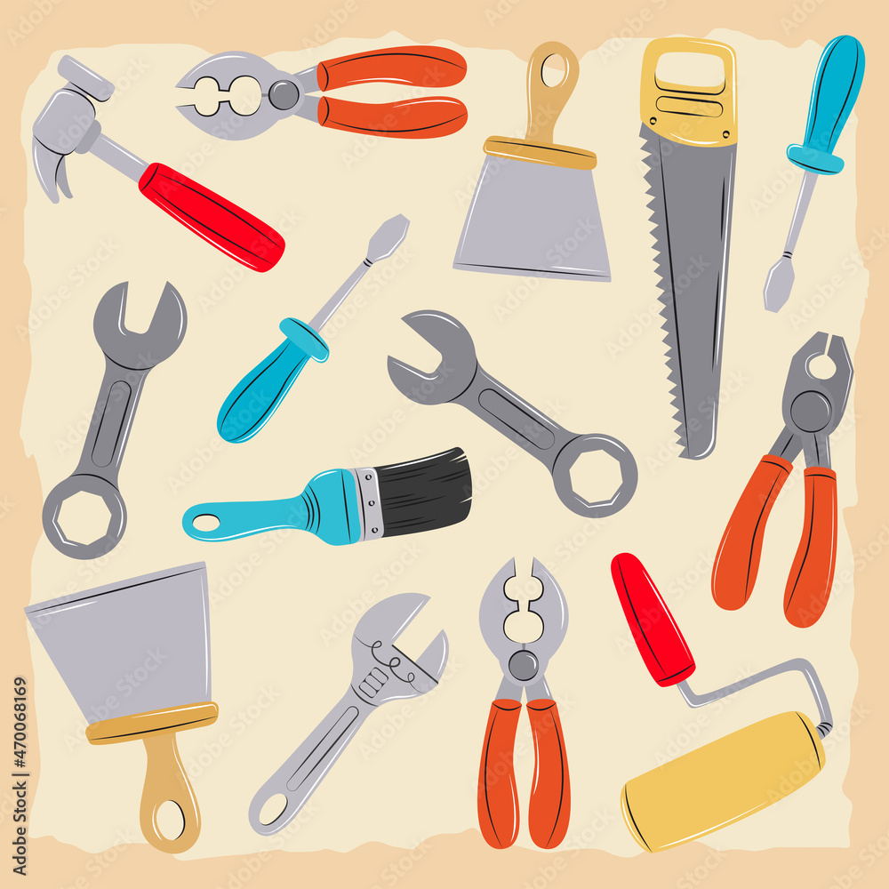 Obraz premium construction and carpentry tools