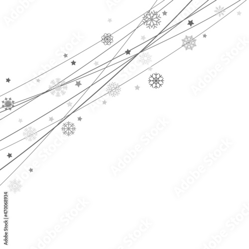 snow flakes on strings background for christmas time