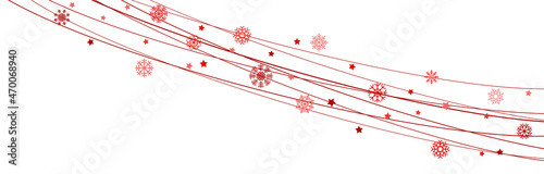 snow flakes on strings background for christmas time