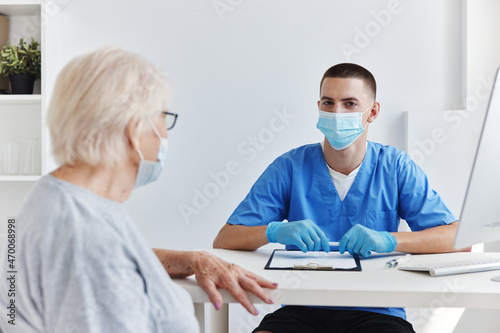 elderly patient hospital examination health care