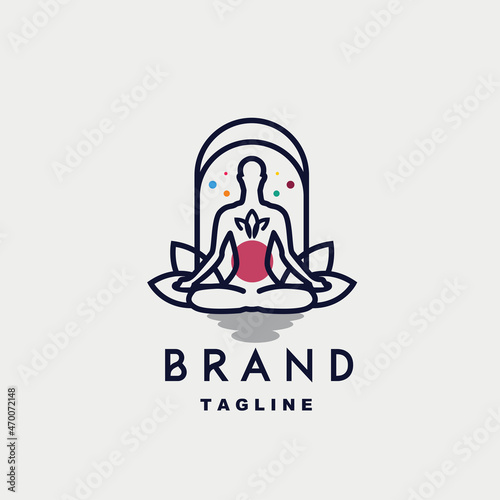 meditation logo for brand and company