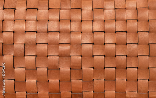 Seamless pattern of weaved leather as background