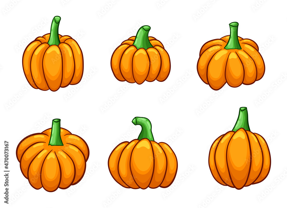 Pumpkin clipart vector design illustration isolated on white background