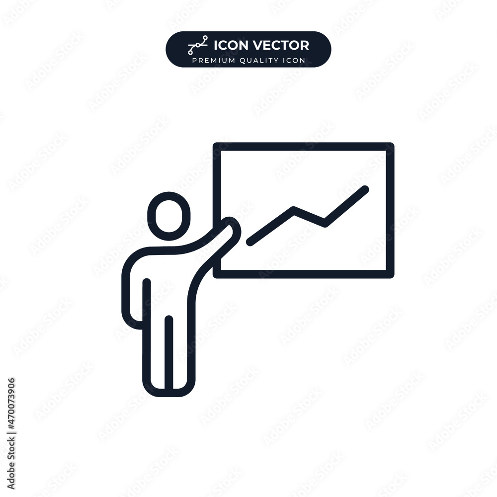 presentation icon symbol template for graphic and web design collection logo vector illustration