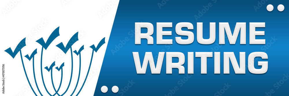 Resume Writing Blue Lines Tick Marks On Top Left Horizontal Resume Writing Blue Lines Tick Marks On Top Left Horizontal